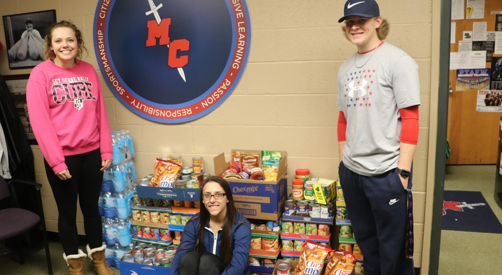 MacMurray SAAC Donates Over 500 Canned Goods