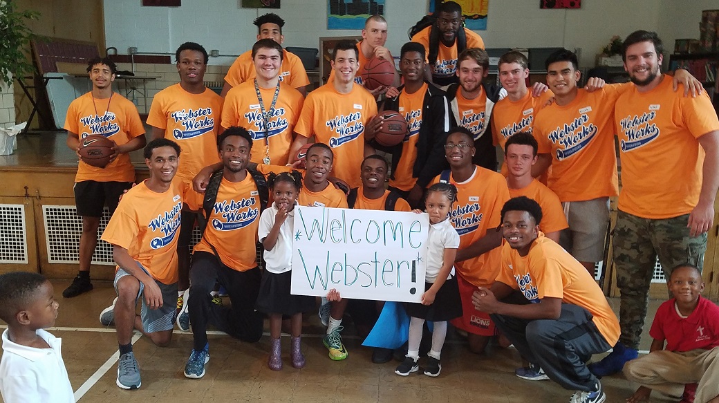Webster Athletics Team Up For Webster Works Worldwide