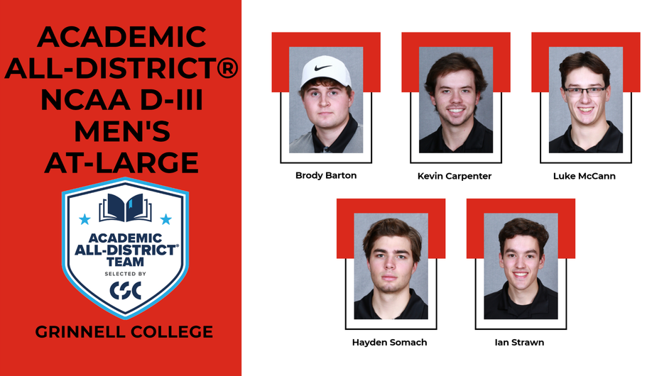 Five Grinnell Men's Golfers Earn Academic Honors